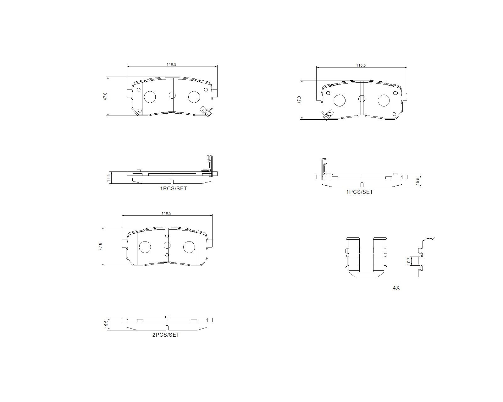 Brake Pad Set, disc brake-3