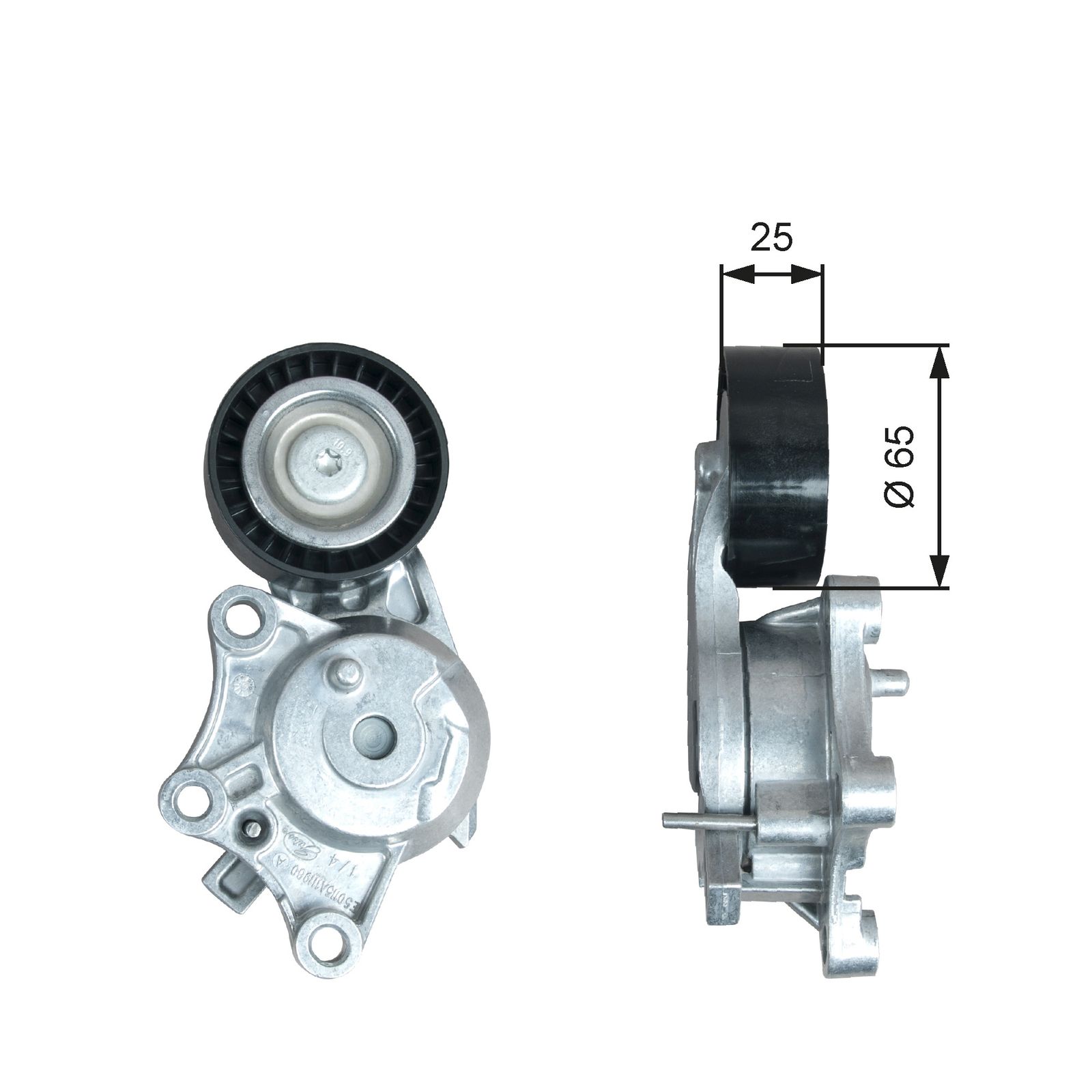 GATES T39378 Belt tensioner, v-ribbed belt