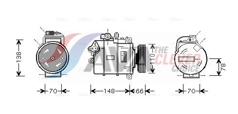 AVA CLEVER CHOICE AIAK275 Compressor, air conditioning