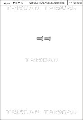 TRISCAN 8105 116012 Screw set, brake disc