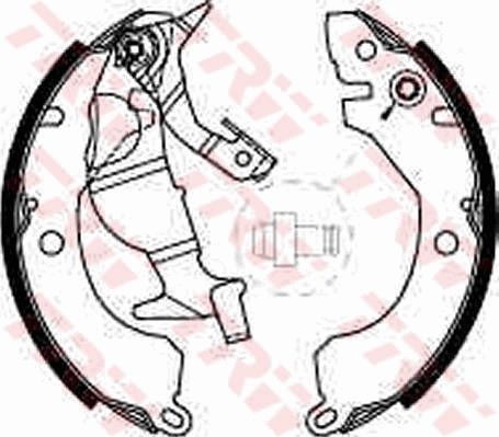 TRW GS8225 Brake shoe set