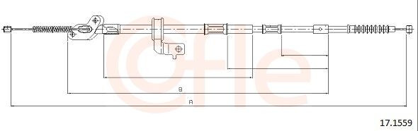 COFLE 17.1559 Cable pull, parking brake