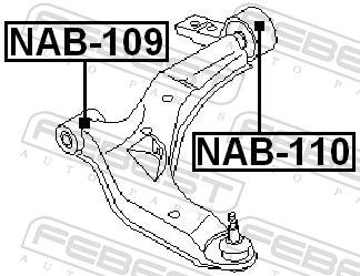 Mounting, control/trailing arm-1