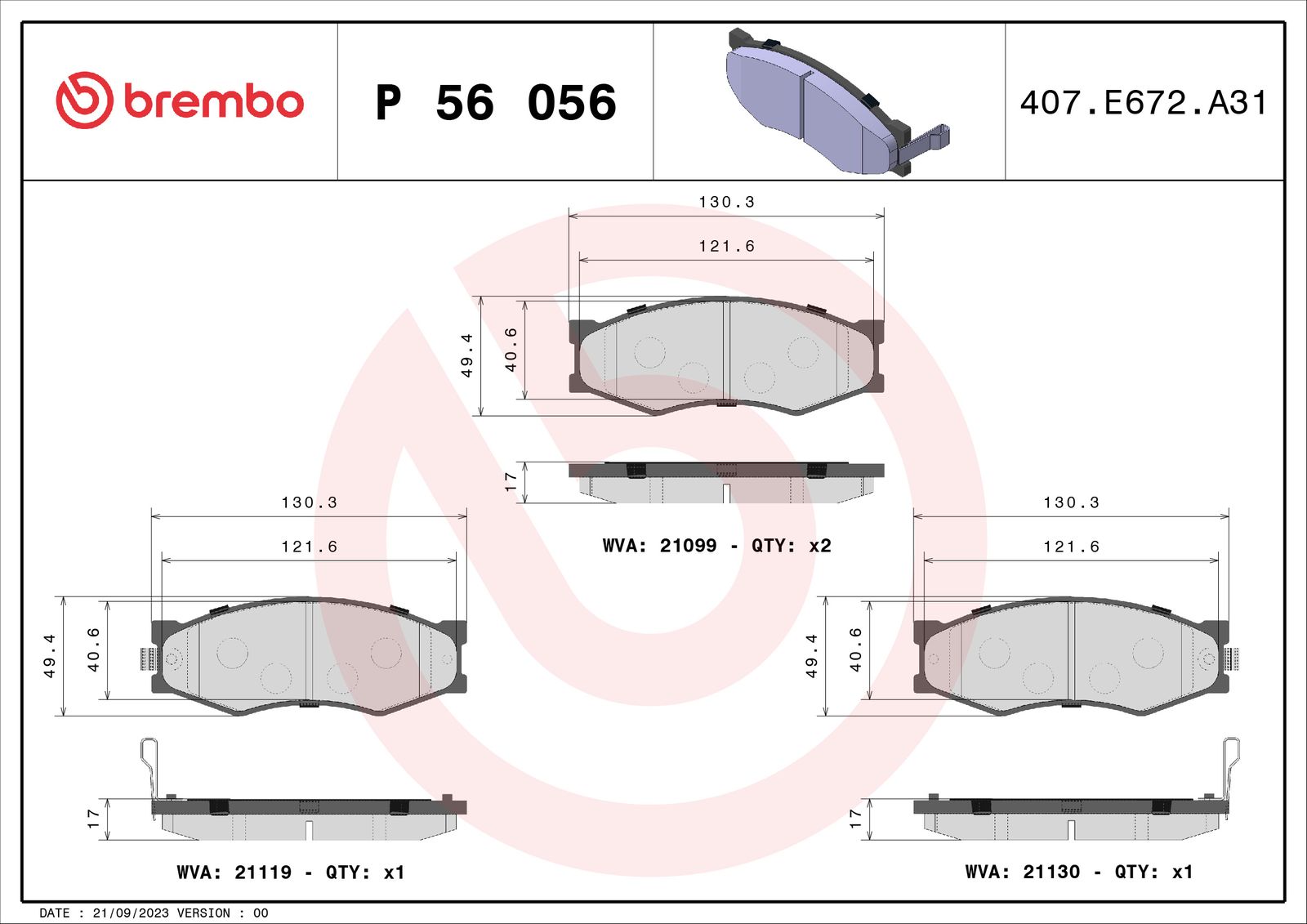 Brake Pad Set, disc brake-1