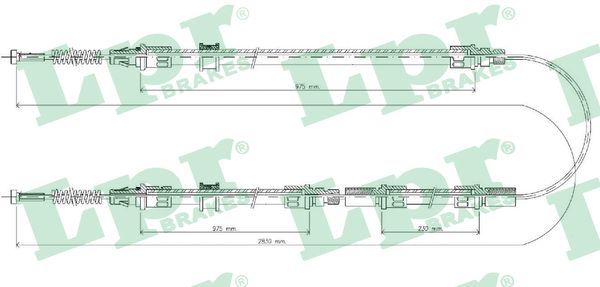 LPR C0298B Cable pull, parking brake