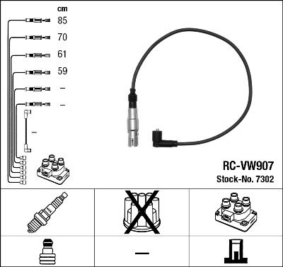NGK 7302 Ignition cable kit