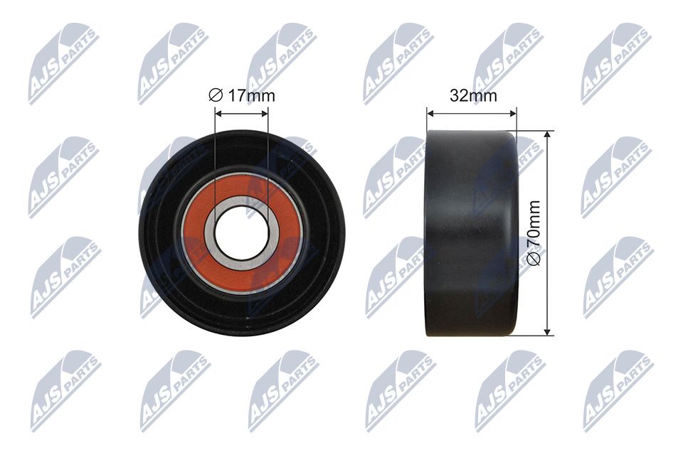 NTY RNK-TY-035 Deflection/guide pulley, v-ribbed belt