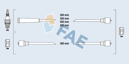 FAE 83140 Ignition cable kit