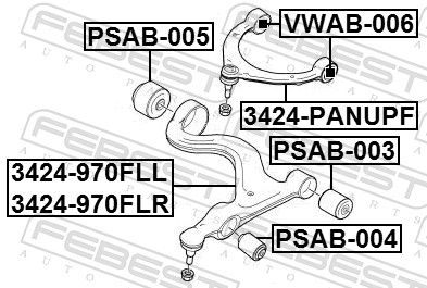 Mounting, control/trailing arm-1