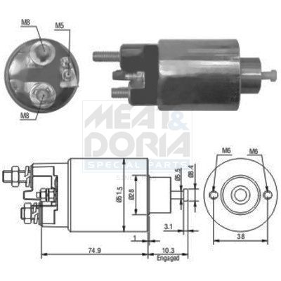 MEAT & DORIA 46029 Solenoid switch, starter