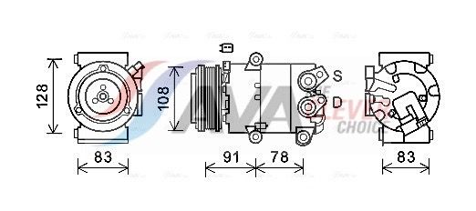 AVA CLEVER CHOICE FDAK621 Compressor, air conditioning