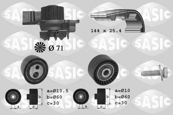 SASIC 3900013 Water pump & timing belt kit