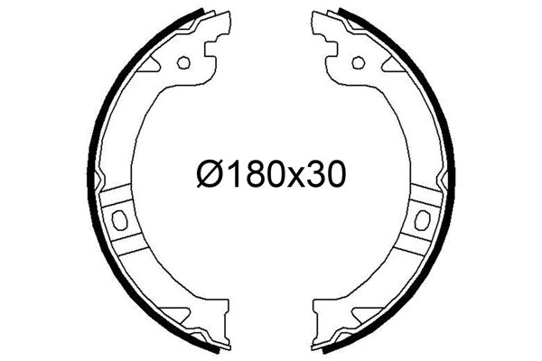 VALEO 564266 Brake shoe set
