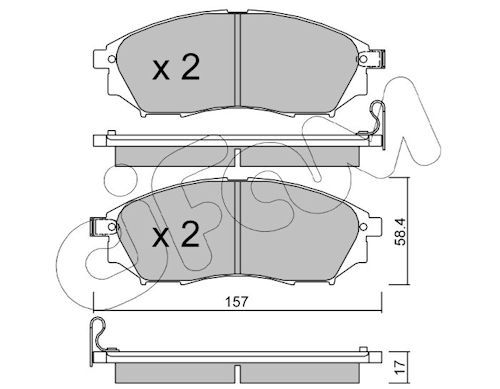 CIFAM 822-819-0 Brake pad set, disc brake