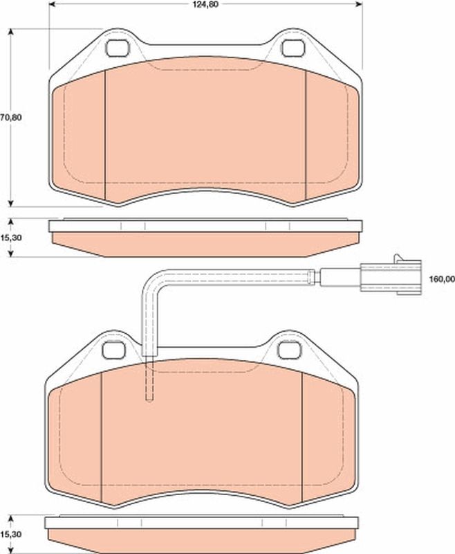 TRW GDB1812 Brake pad set, disc brake