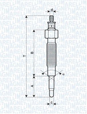 MAGNETI MARELLI 062900019304 Glow plug