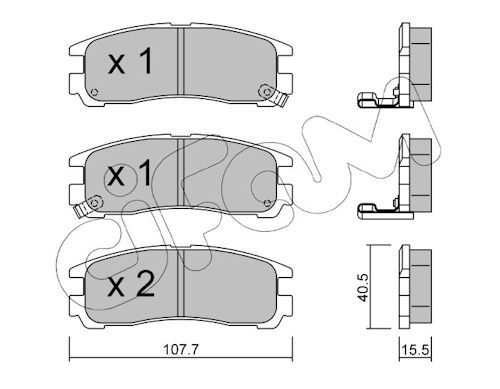 CIFAM 822-398-0 Brake pad set, disc brake