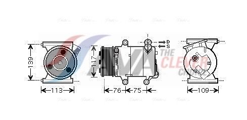 AVA CLEVER CHOICE AUAK185 Compressor, air conditioning