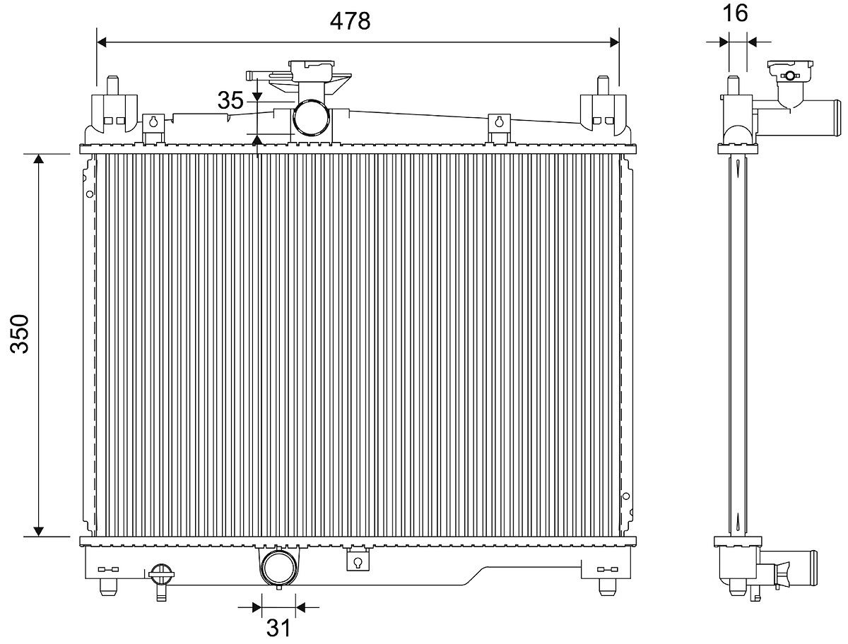 VALEO 732421 Radiator, engine cooling