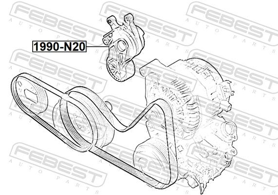 Belt Tensioner, V-ribbed belt-1