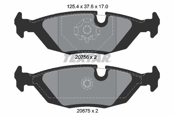 TEXTAR 2067502 Brake pad set, disc brake