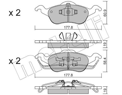 METELLI 22-0291-0 Brake pad set, disc brake