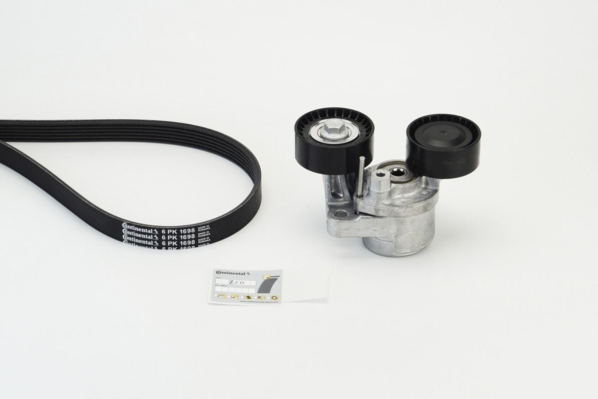 V formos rumbuotas diržas, komplektas