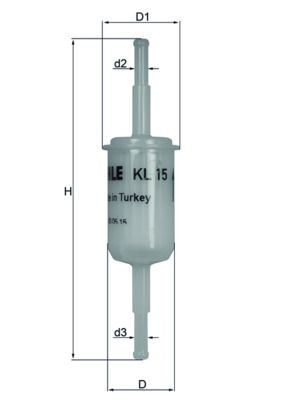 KNECHT KL 15 OF Fuel filter