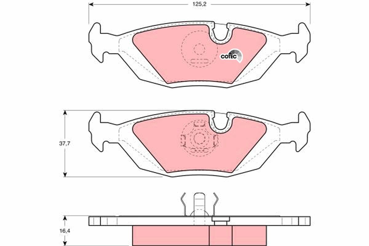 TRW GDB299 Brake pad set, disc brake