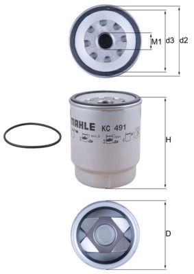 KNECHT KC 491D Fuel filter