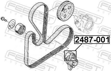 Tensioner Pulley, V-ribbed belt-1