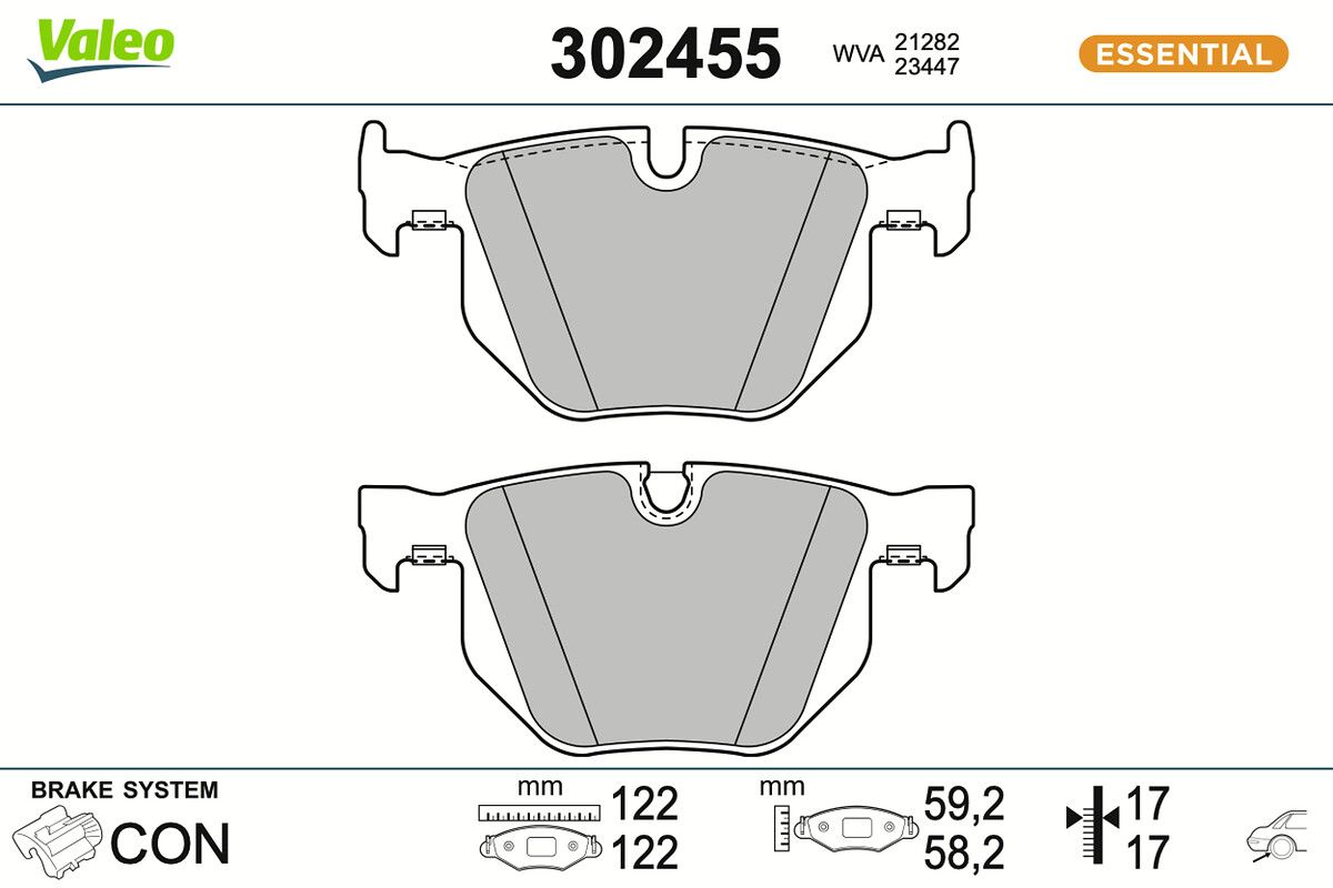 VALEO 302455 Brake pad set, disc brake