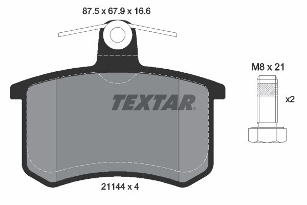 TEXTAR 2114401 Brake pad set, disc brake