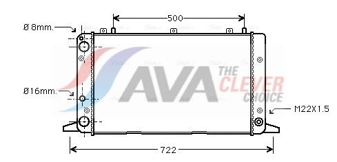 AVA CLEVER CHOICE AIA2047 Radiator, engine cooling