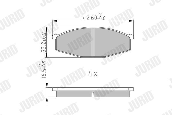 stabdžių trinkelių rinkinys, diskinis stabdys-1