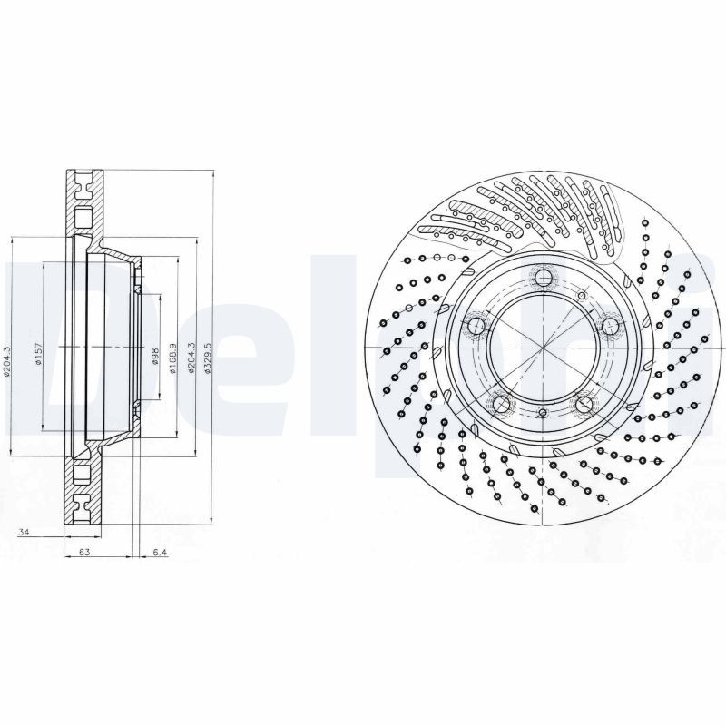 DELPHI BG9094C Brake disc