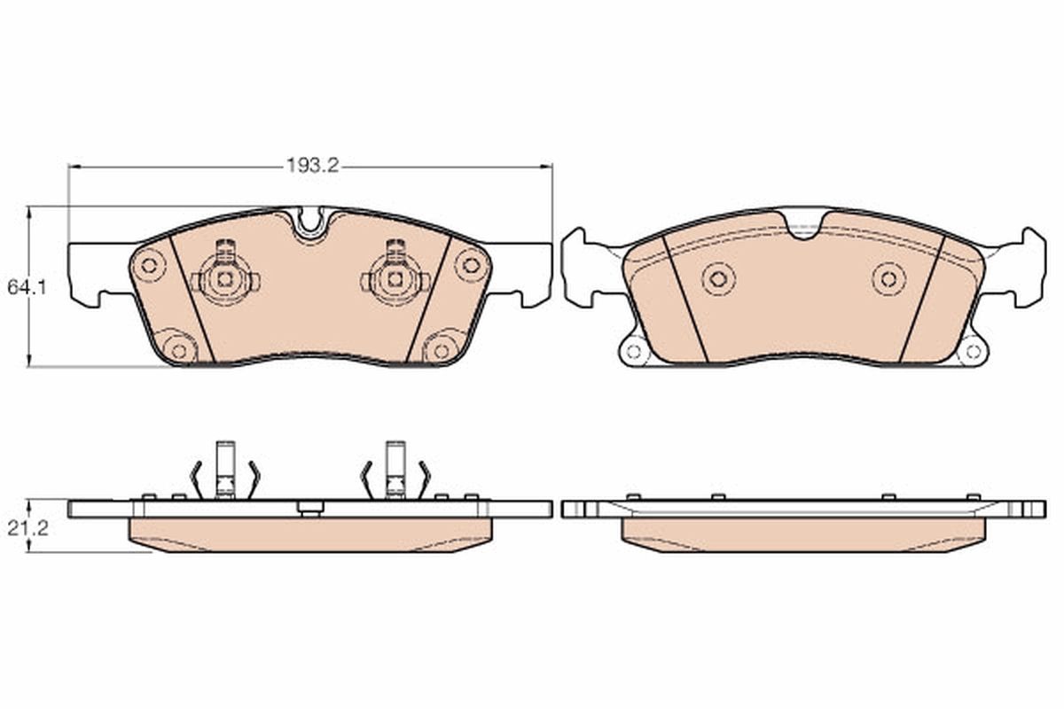 TRW GDB1946 Brake pad set, disc brake