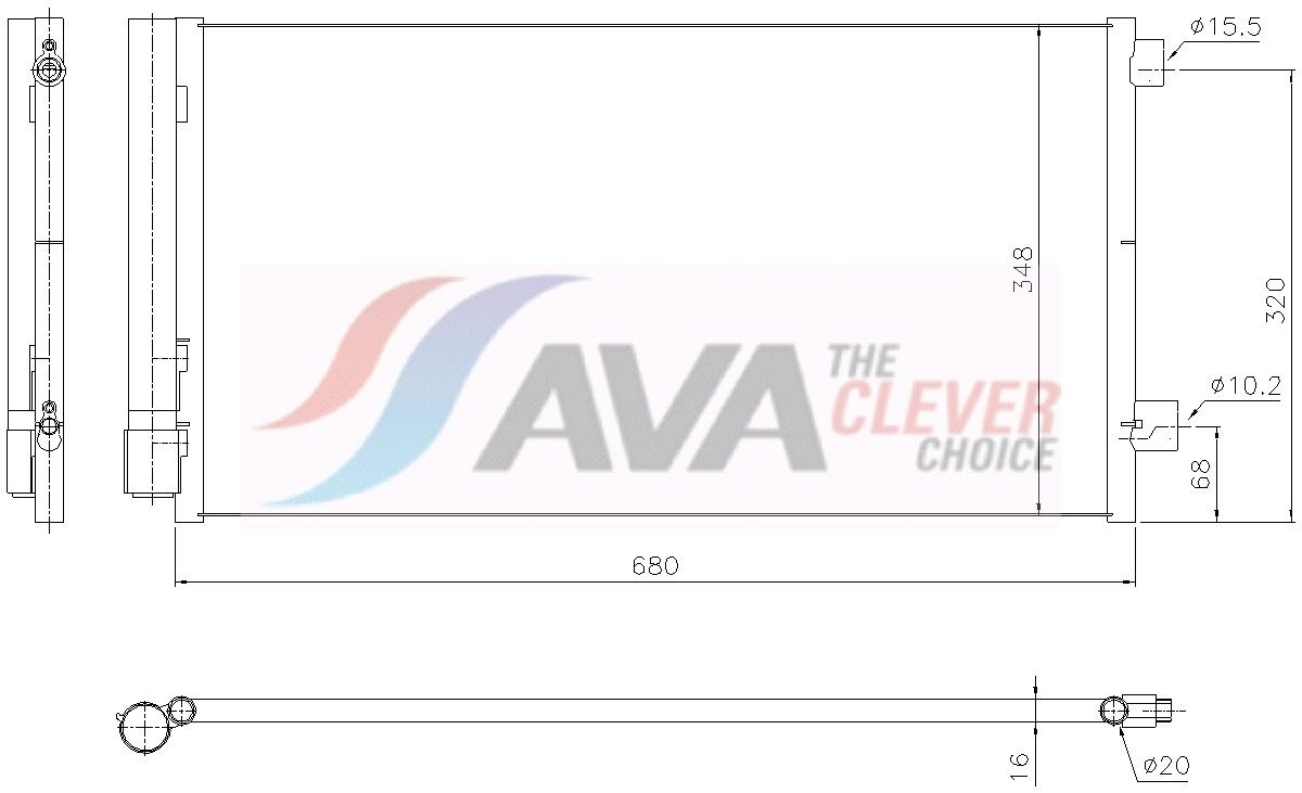 AVA CLEVER CHOICE JE5097D Condenser, air conditioning