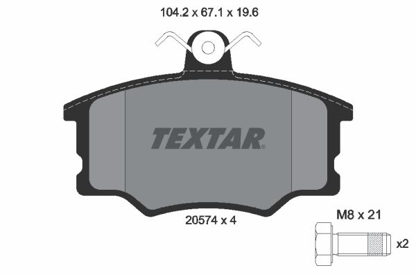 TEXTAR 2057402 Brake pad set, disc brake