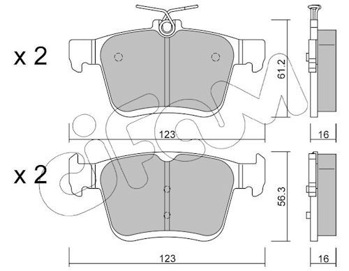 CIFAM 822-951-0 Brake pad set, disc brake