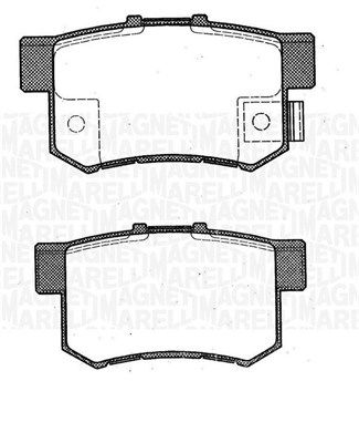 MAGNETI MARELLI 363916060461 Brake pad set, disc brake