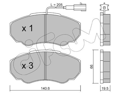 CIFAM 822-325-0 Brake pad set, disc brake