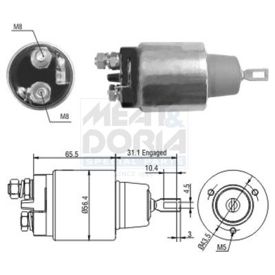 MEAT & DORIA 46109 Solenoid switch, starter
