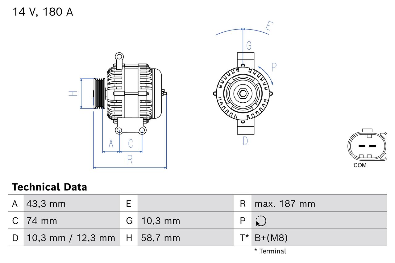 BOSCH 0 986 085 970 Alternator