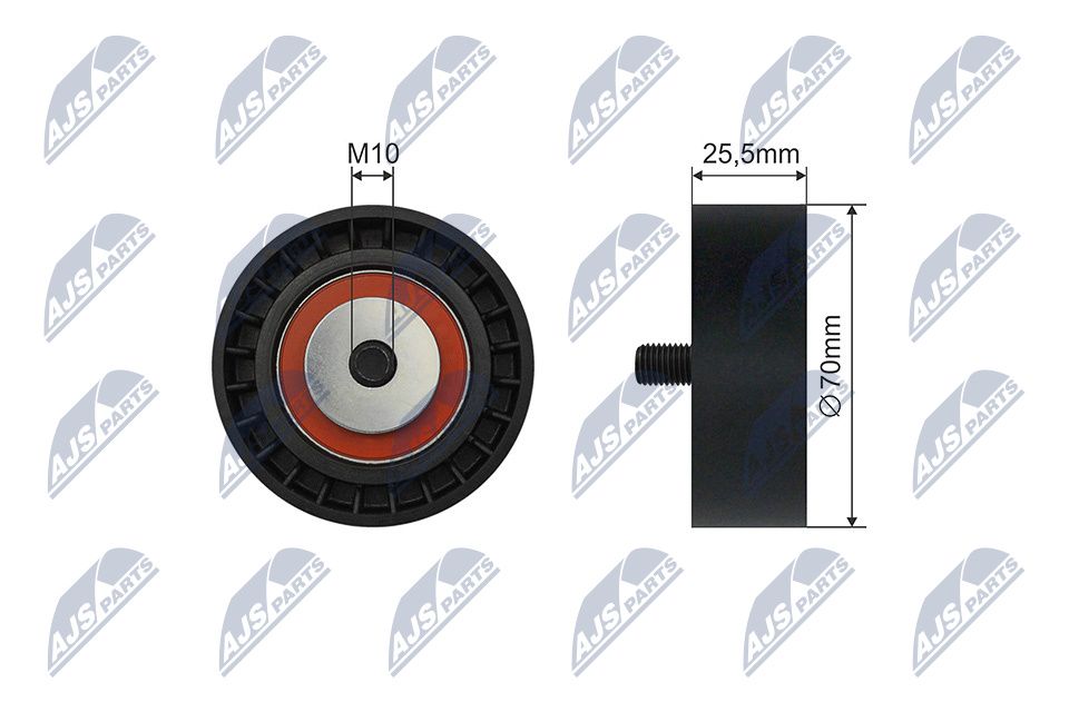 NTY RNK-BM-047 Tensioner pulley, v-ribbed belt