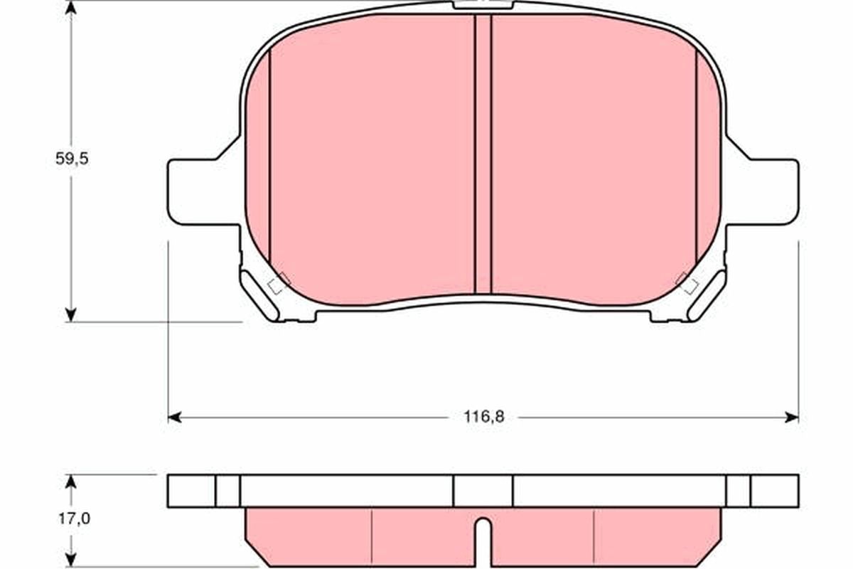 TRW GDB3152 Brake pad set, disc brake