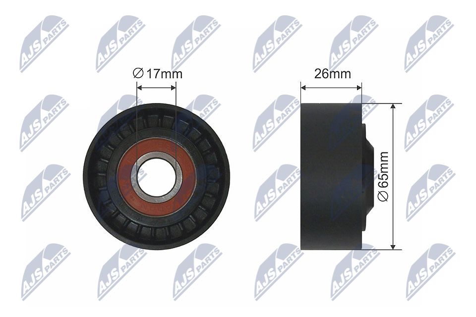 NTY RNK-NS-032 Tensioner pulley, v-ribbed belt
