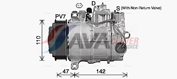 AVA CLEVER CHOICE MSAK748 Compressor, air conditioning