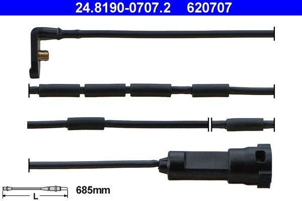 ATE 24.8190-0707.2 Warning contact, brake pad wear