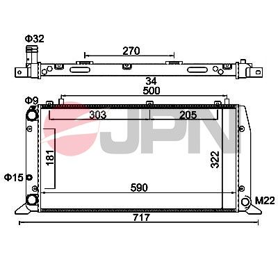 JPN 60C9052-JPN Radiator, engine cooling